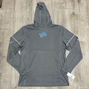 Grey  Hoodie with Detroit Lions Logo